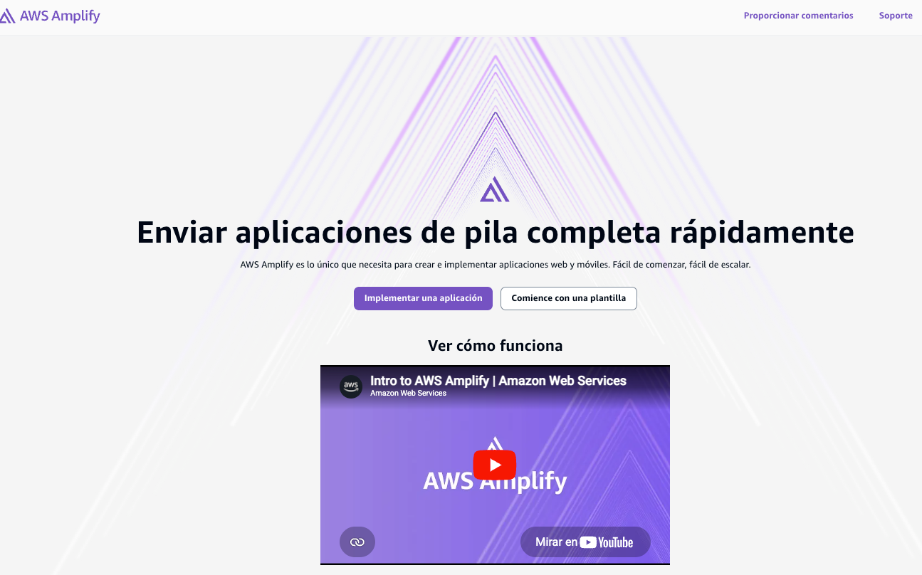 Inicio de Amplify