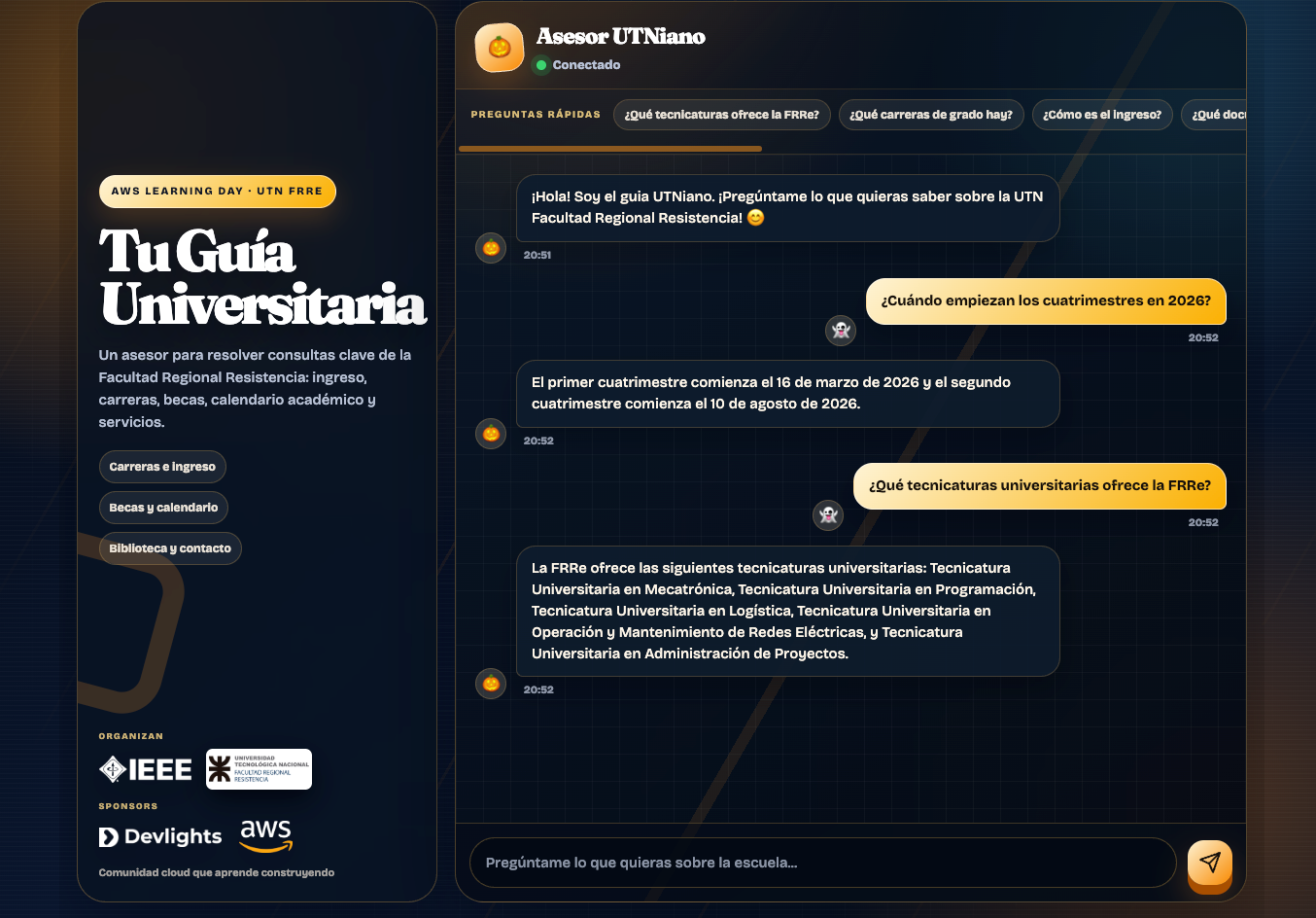 Agente respondiendo preguntas