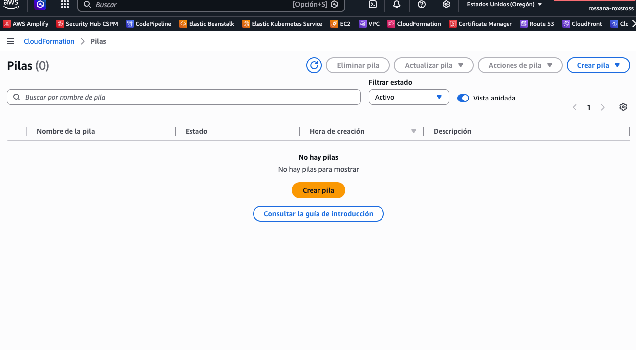 Cargar la plantilla en CloudFormation